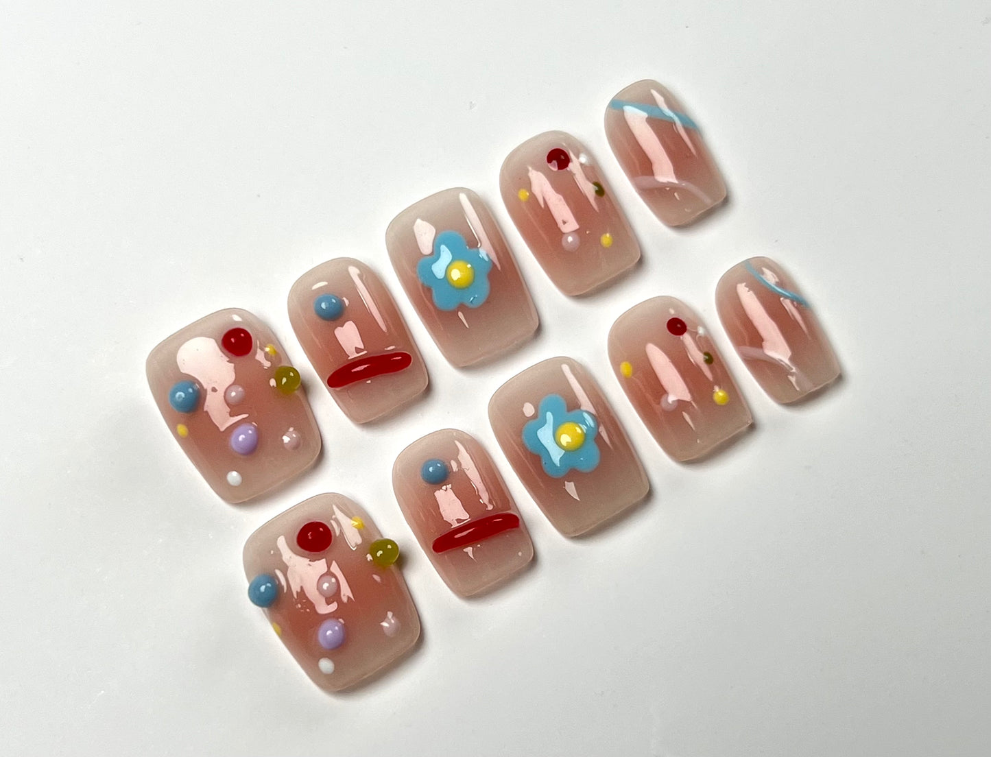 False Nails Set - Multiple Shapes (Coffin, Stiletto, Square) & Styles (Glam, Minimalist, Vintage) for Every Outfit | Reusable Press-On Nails