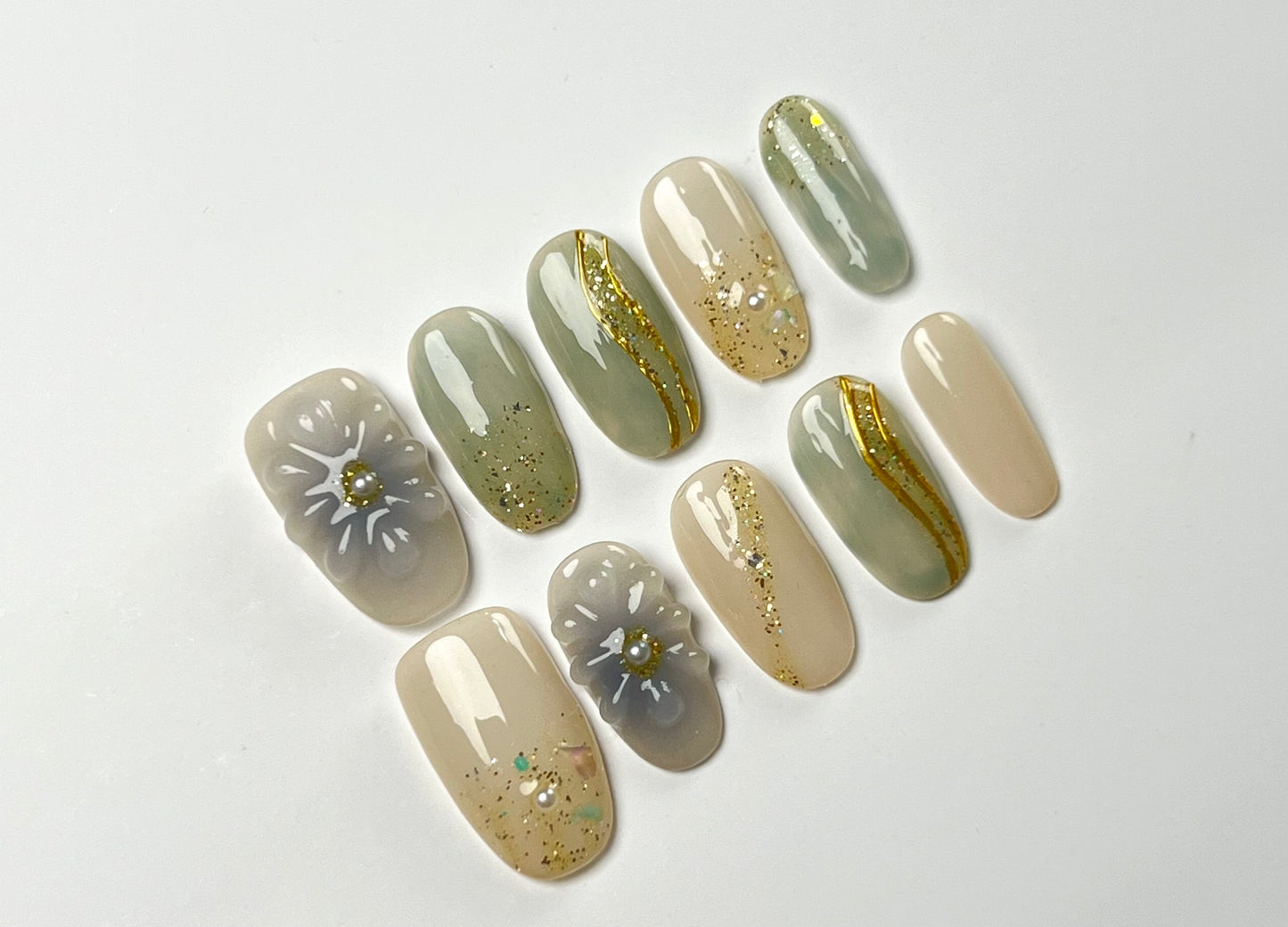 False Nails Set - Multiple Shapes (Coffin, Stiletto, Square) & Styles (Glam, Minimalist, Vintage) for Every Outfit | Reusable Press-On Nails