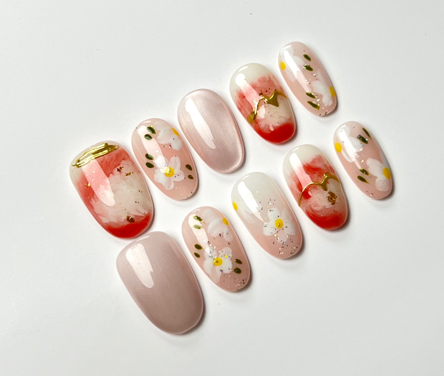 False Nails Set - Multiple Shapes (Coffin, Stiletto, Square) & Styles (Glam, Minimalist, Vintage) for Every Outfit | Reusable Press-On Nails