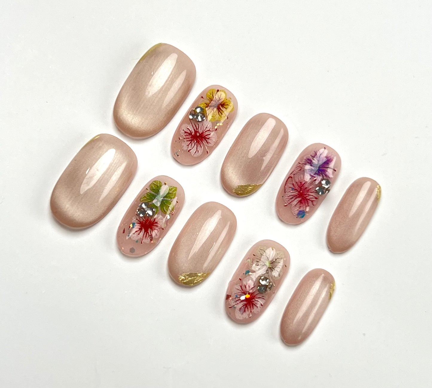 False Nails Set - Multiple Shapes (Coffin, Stiletto, Square) & Styles (Glam, Minimalist, Vintage) for Every Outfit | Reusable Press-On Nails