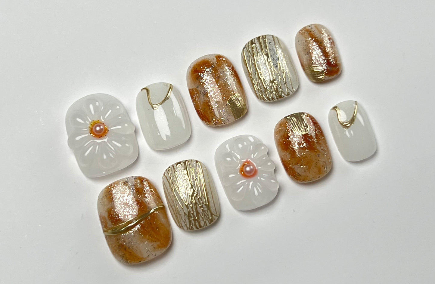 False Nails Set - Multiple Shapes (Coffin, Stiletto, Square) & Styles (Glam, Minimalist, Vintage) for Every Outfit | Reusable Press-On Nails