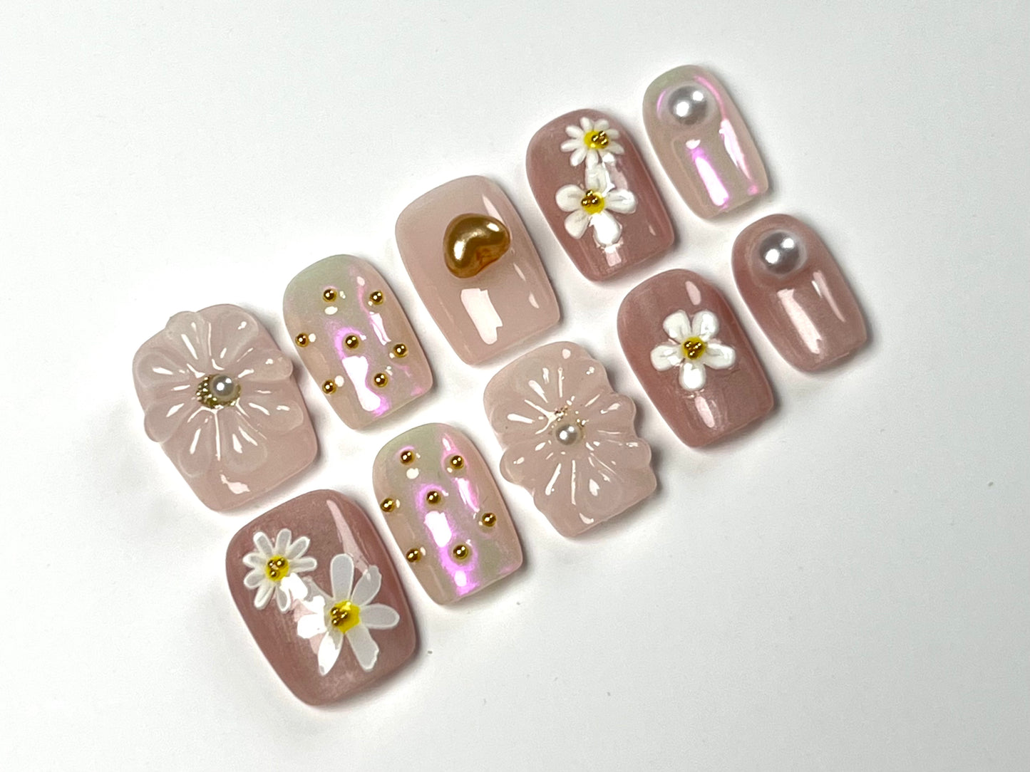 False Nails Set - Multiple Shapes (Coffin, Stiletto, Square) & Styles (Glam, Minimalist, Vintage) for Every Outfit | Reusable Press-On Nails