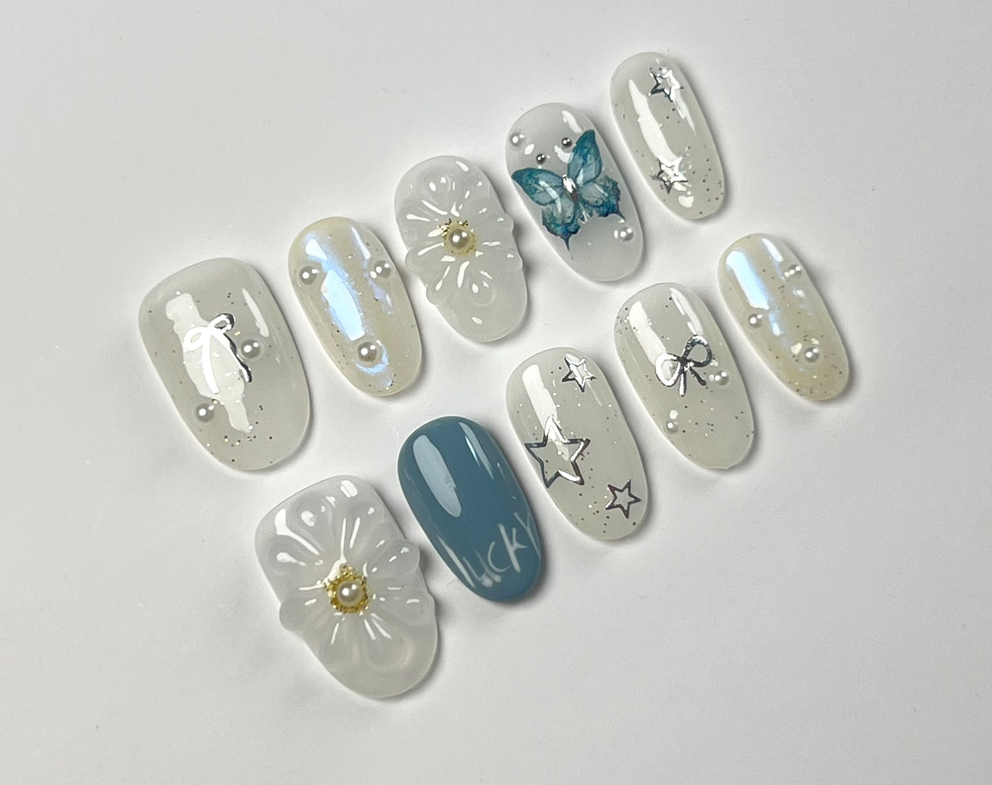 False Nails Set - Multiple Shapes (Coffin, Stiletto, Square) & Styles (Glam, Minimalist, Vintage) for Every Outfit | Reusable Press-On Nails