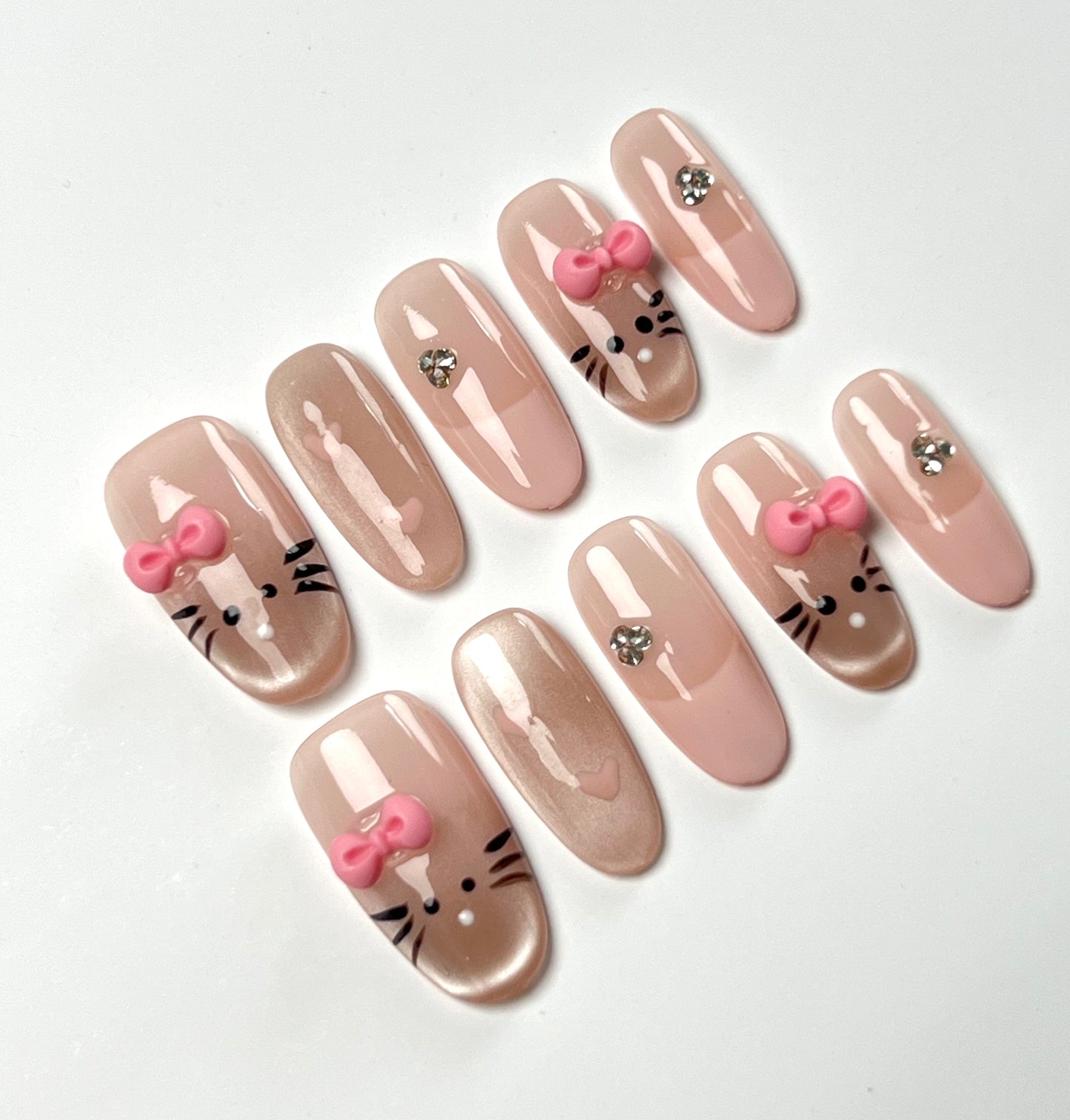 False Nails Set - Multiple Shapes (Coffin, Stiletto, Square) & Styles (Glam, Minimalist, Vintage) for Every Outfit | Reusable Press-On Nails