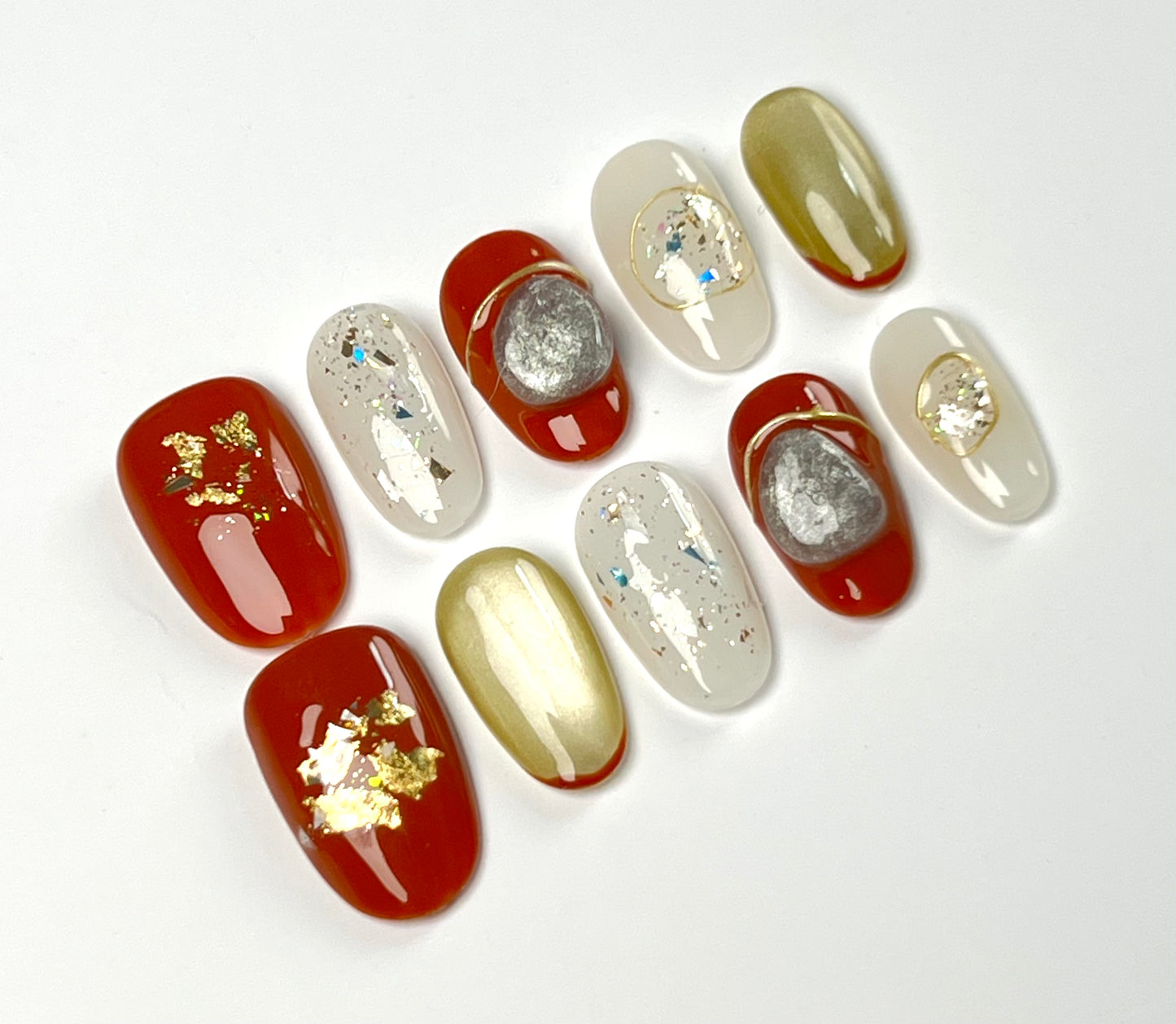 False Nails Set - Multiple Shapes (Coffin, Stiletto, Square) & Styles (Glam, Minimalist, Vintage) for Every Outfit | Reusable Press-On Nails