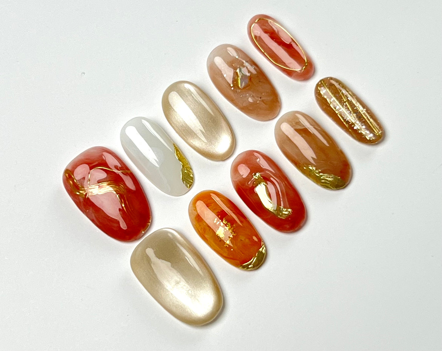False Nails Set - Multiple Shapes (Coffin, Stiletto, Square) & Styles (Glam, Minimalist, Vintage) for Every Outfit | Reusable Press-On Nails
