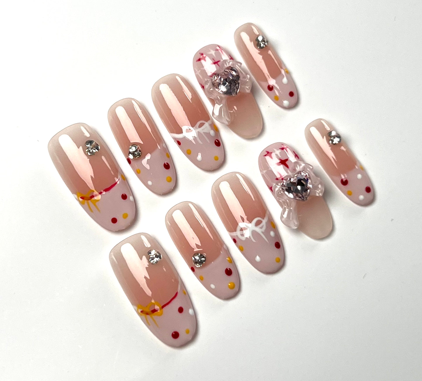 False Nails Set - Multiple Shapes (Coffin, Stiletto, Square) & Styles (Glam, Minimalist, Vintage) for Every Outfit | Reusable Press-On Nails
