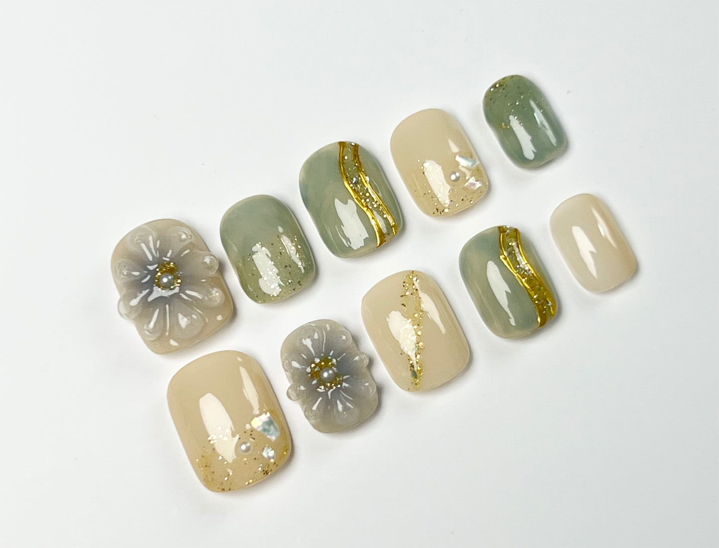 False Nails Set - Multiple Shapes (Coffin, Stiletto, Square) & Styles (Glam, Minimalist, Vintage) for Every Outfit | Reusable Press-On Nails