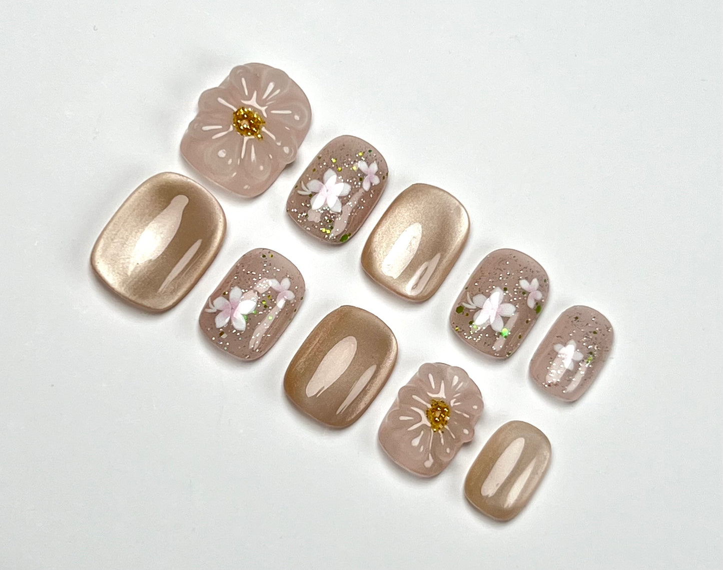 False Nails Set - Multiple Shapes (Coffin, Stiletto, Square) & Styles (Glam, Minimalist, Vintage) for Every Outfit | Reusable Press-On Nails
