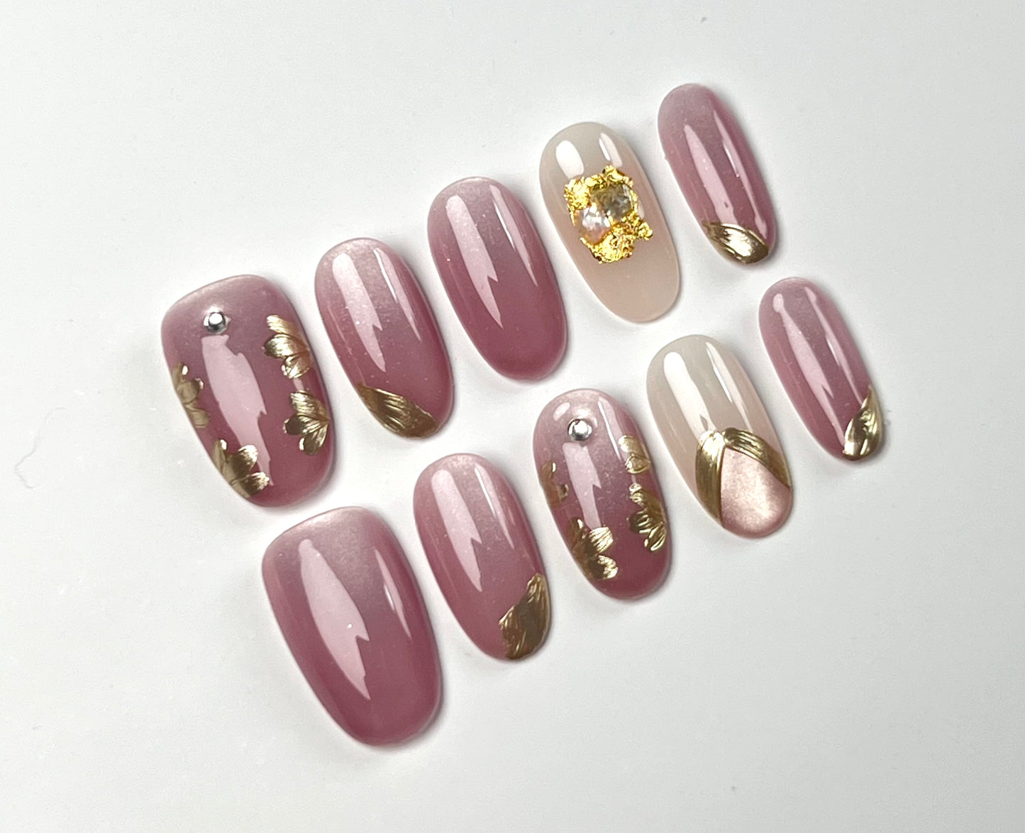 False Nails Set - Multiple Shapes (Coffin, Stiletto, Square) & Styles (Glam, Minimalist, Vintage) for Every Outfit | Reusable Press-On Nails