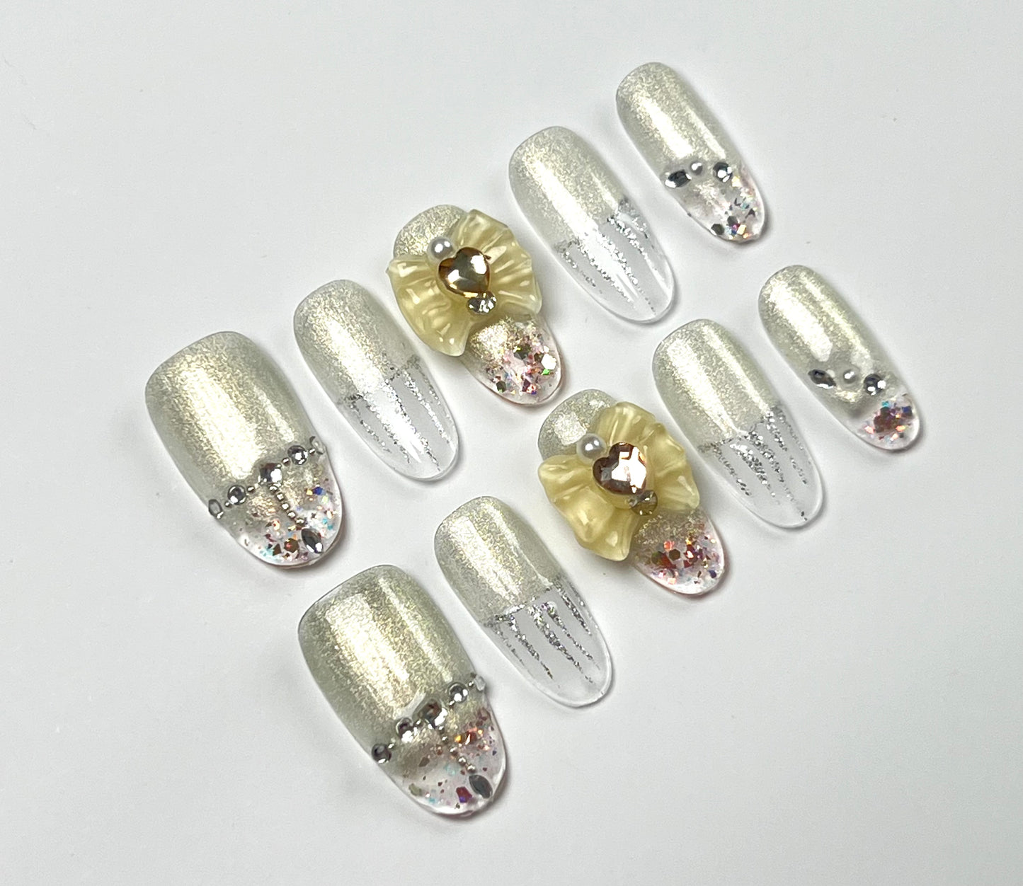 False Nails Set - Multiple Shapes (Coffin, Stiletto, Square) & Styles (Glam, Minimalist, Vintage) for Every Outfit | Reusable Press-On Nails