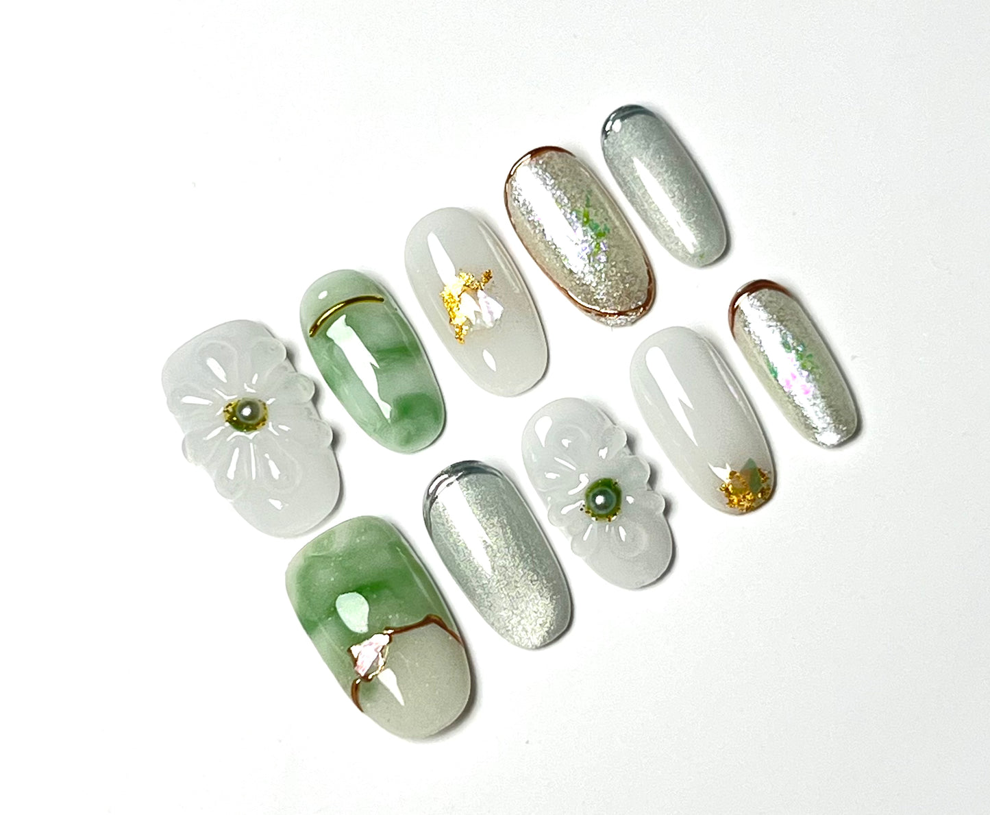 False Nails Set - Multiple Shapes (Coffin, Stiletto, Square) & Styles (Glam, Minimalist, Vintage) for Every Outfit | Reusable Press-On Nails