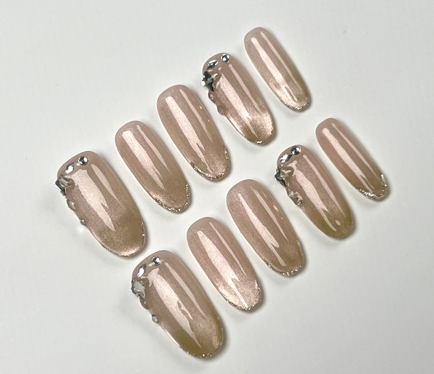False Nails Set - Multiple Shapes (Coffin, Stiletto, Square) & Styles (Glam, Minimalist, Vintage) for Every Outfit | Reusable Press-On Nails