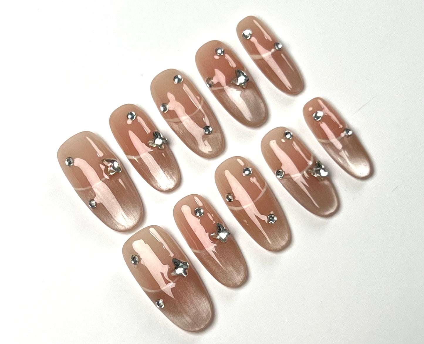 False Nails Set - Multiple Shapes (Coffin, Stiletto, Square) & Styles (Glam, Minimalist, Vintage) for Every Outfit | Reusable Press-On Nails