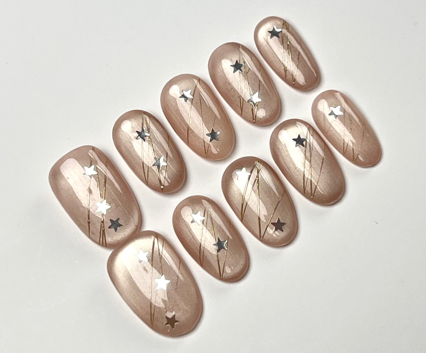 False Nails Set - Multiple Shapes (Coffin, Stiletto, Square) & Styles (Glam, Minimalist, Vintage) for Every Outfit | Reusable Press-On Nails