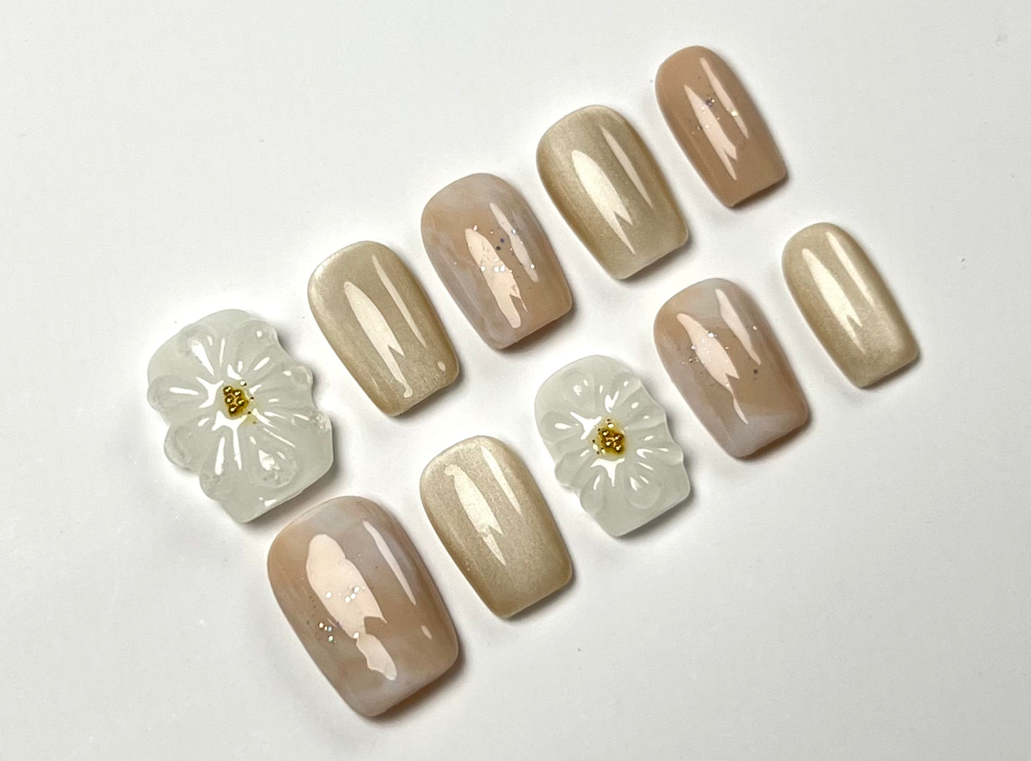False Nails Set - Multiple Shapes (Coffin, Stiletto, Square) & Styles (Glam, Minimalist, Vintage) for Every Outfit | Reusable Press-On Nails
