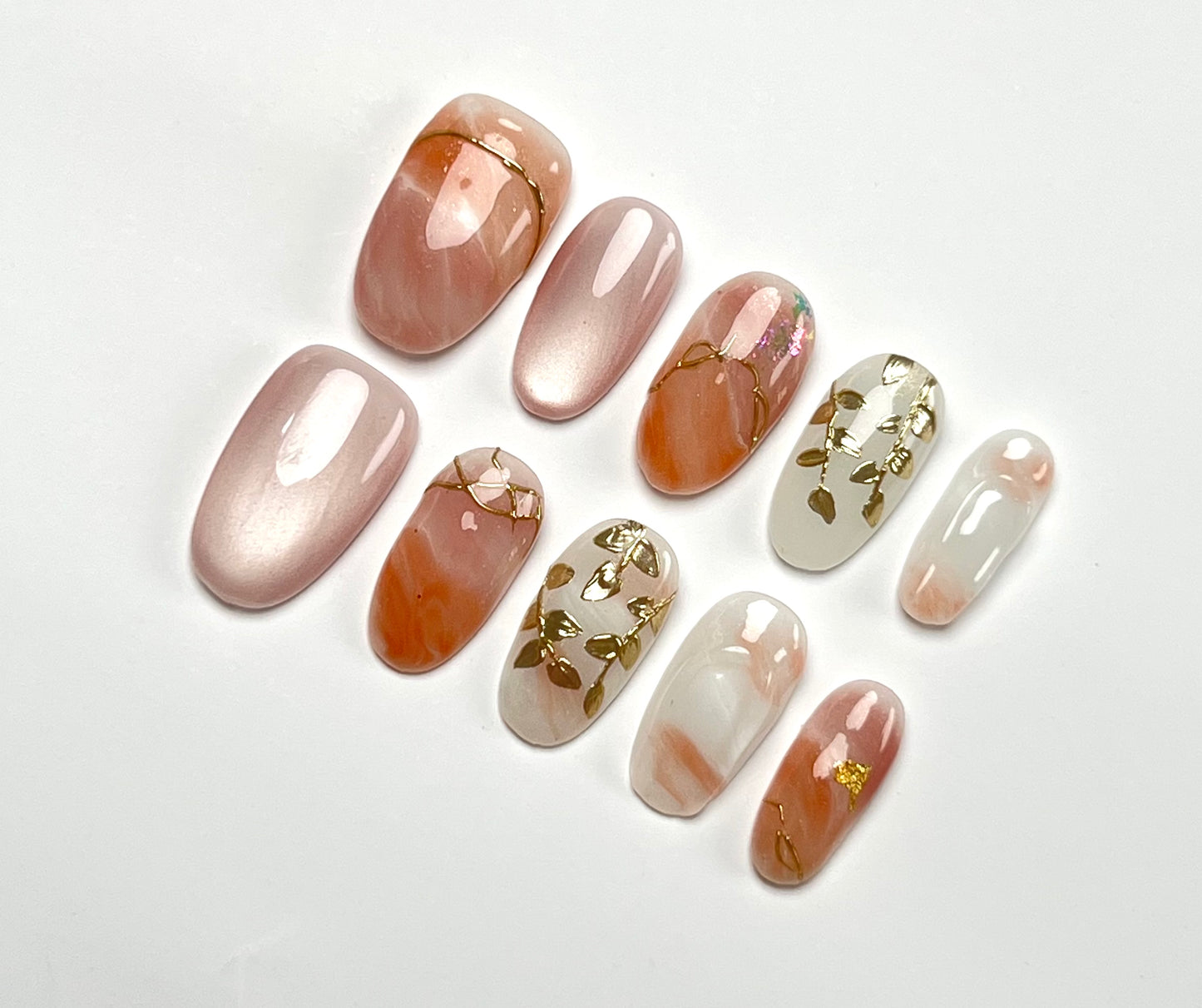 False Nails Set - Multiple Shapes (Coffin, Stiletto, Square) & Styles (Glam, Minimalist, Vintage) for Every Outfit | Reusable Press-On Nails
