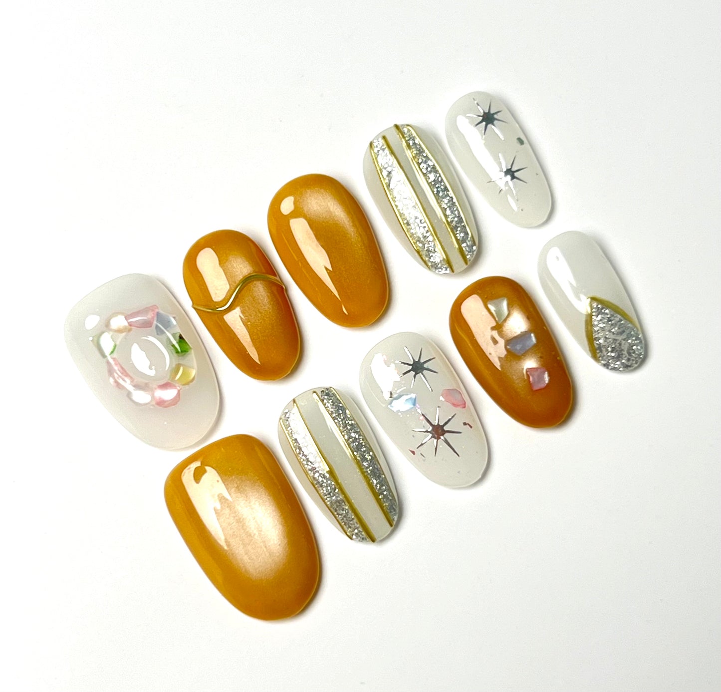 False Nails Set - Multiple Shapes (Coffin, Stiletto, Square) & Styles (Glam, Minimalist, Vintage) for Every Outfit | Reusable Press-On Nails